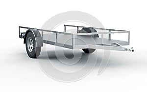Car trailer isolated on white