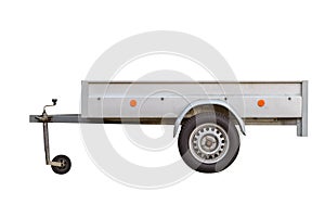 Car trailer isolated on white background