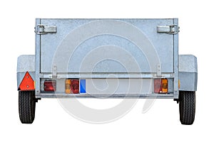 Car trailer isolated on white background