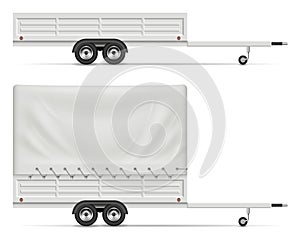 Car trailer vector illustration