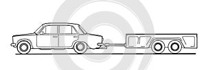 Car with trailor