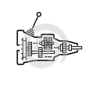 Car transmission icon - gearshift symbol for car transmission service
