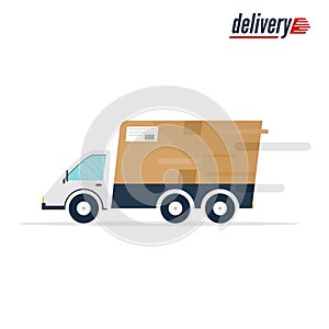 Car - transport design. Truck fast delivery icon shipping.