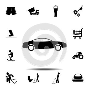 car, transport icon. Simple glyph, flat vector element of universal icons set for UI and UX, website or mobile application