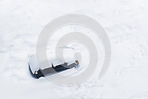 Car Trapped in Deep Snow