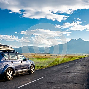 Car for traveling with a mountain road