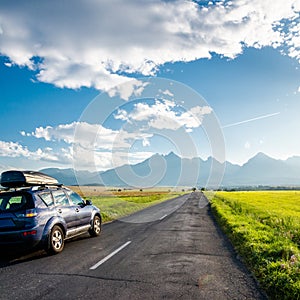 Car for traveling with a mountain road