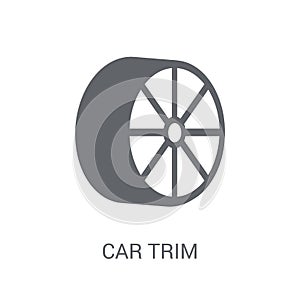 car trim icon. Trendy car trim logo concept on white background