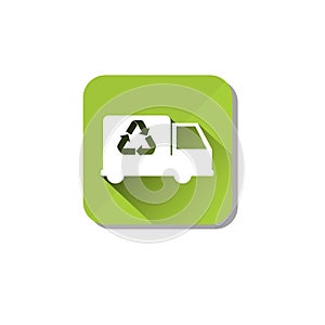 Car Truck Recycle Symbol Green Logo Web Icon