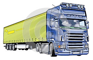 Car truck trailer drawing