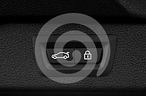 Car trunk closing button. photo