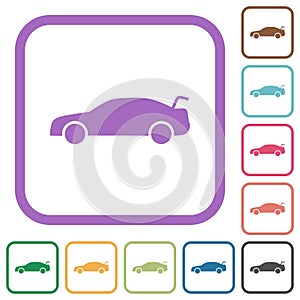 Car trunk open dashboard indicator simple icons photo