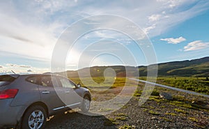 Car in tundra