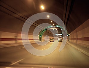 Car and tunnel