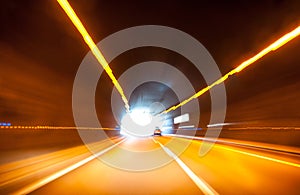 Car tunnel motion blur