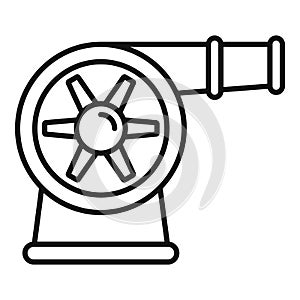 Car turbo fan icon, outline style