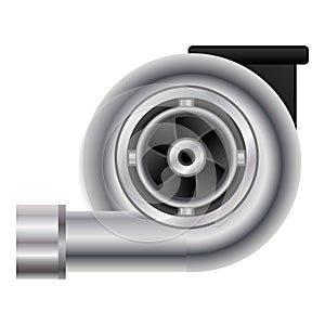 Car turbo icon, cartoon style