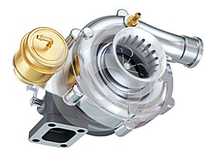 Car turbocharger. Auto parts