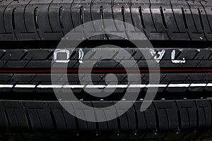 Car tyre horizontal