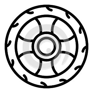 Car tyre wheel icon outline vector. Tire rim