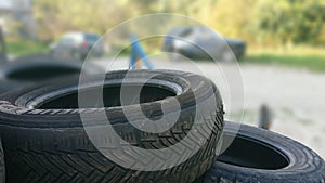 Car Tyres Closeup Rubber