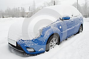 The car under snow