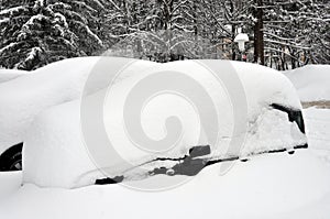 Car under the snow