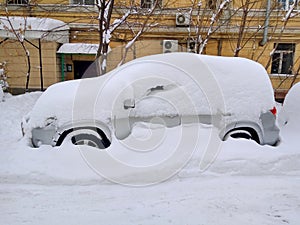 Car under the snow