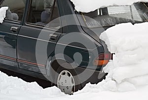Car under snow