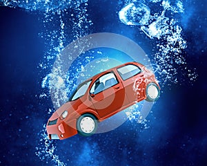 Car under water