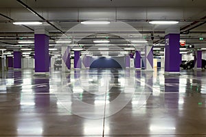 A car underground parking lot