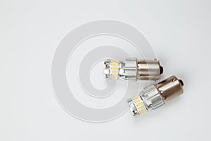 Car 12v led bulbs for headlight. isolate on white background