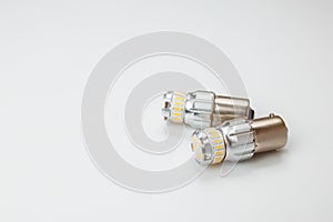 Car 12v led bulbs for headlight. isolate on white background