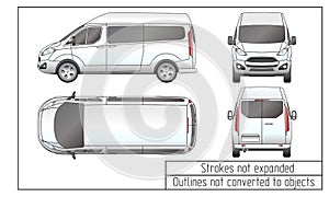 Car van drawing outlines not converted to objects