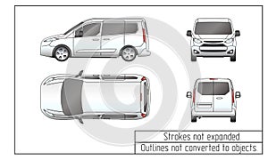 Car van drawing outlines not converted to objects