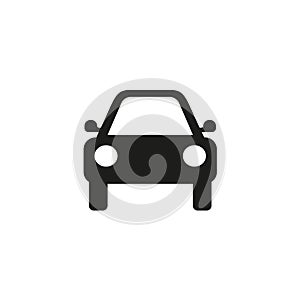 Car vector icon. Isolated simple view front logo illustration. Sign symbol. Auto style car logo design with concept sports vehicle