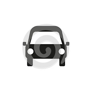 Car vector icon. Isolated simple view front logo illustration. Sign symbol. Auto style car logo design with concept sports vehicle