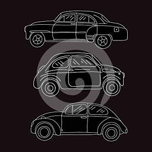 Car vector set, Transport illustration