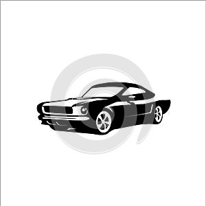 Car Vector silhouette | Mustang Fastback