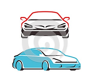 Car vector symbol. Transport, automobile logo