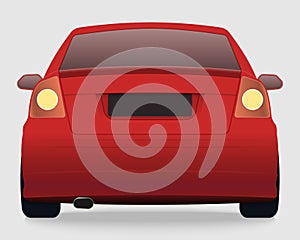 Car vector template on white background