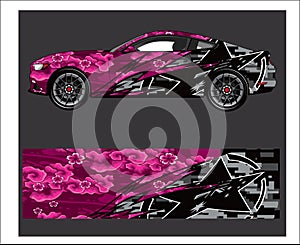 Car And Vehicle abstract racing graphic kit background for wrap and vinyl sticker