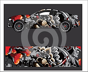 Car And Vehicle abstract racing graphic kit background for wrap and vinyl sticker