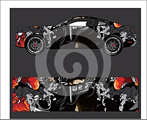 Car And Vehicle abstract racing graphic kit background for wrap and vinyl sticker