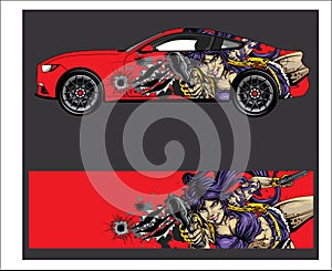 Car And Vehicle abstract racing graphic kit background for wrap and vinyl sticker