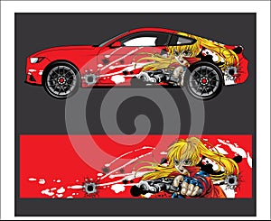 Car And Vehicle abstract racing graphic kit background for wrap and vinyl sticker