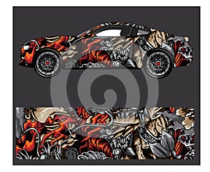 Car And Vehicle abstract racing graphic kit background for wrap and vinyl sticker