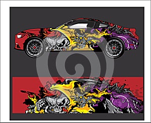 Car And Vehicle abstract racing graphic kit background for wrap and vinyl sticker