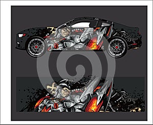 Car And Vehicle abstract racing graphic kit background for wrap and vinyl sticker