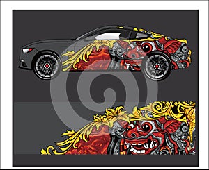 Car And Vehicle abstract racing graphic kit background for wrap and vinyl sticker photo